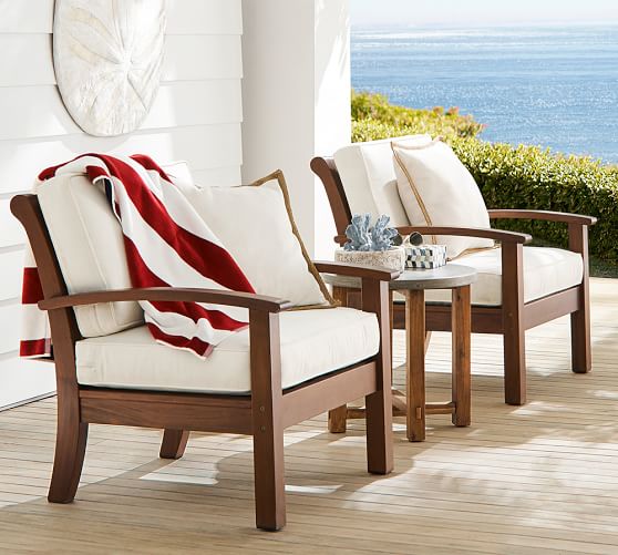 Pottery Barn CHATHAM ARMCHAIR - DARK HONEY Eco-Friendly pottery barn outdoor furniture sale 60% off