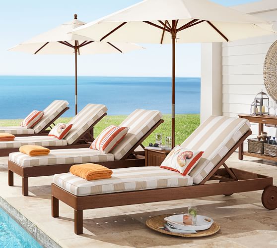 Pottery Barn CHATHAM SINGLE CHAISE - DARK HONEY Eco-Friendly pottery barn outdoor furniture sale