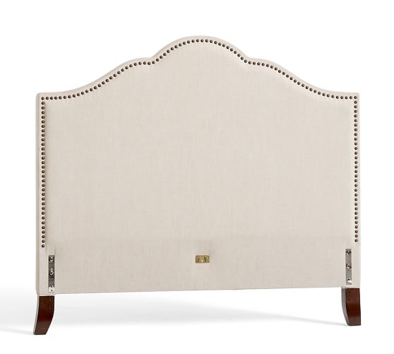 Pottery Barn FALLON UPHOLSTERED BED & HEADBOARD Nailhead Trim pottery barn upholstered beds sale