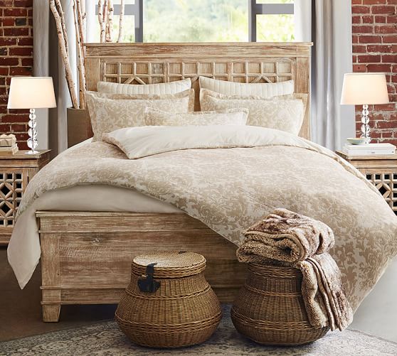 Pottery Barn JACQUARD LINEN MEDALLION DUVET COVER & SHAM - NEUTRAL pottery barn duvets and quilts sale