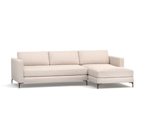 Pottery Barn JAKE UPHOLSTERED SOFA WITH CHAISE SECTIONAL pottery barn 20 percent off weekend sale
