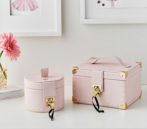 Pottery Barn Kids Emily & Meritt Linen Train Case Jewelry Box pottery barn kids super sale
