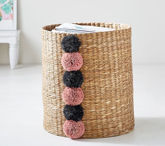 Pottery Barn Kids Emily & Meritt Woven Pom Pom Toy Dump super sale