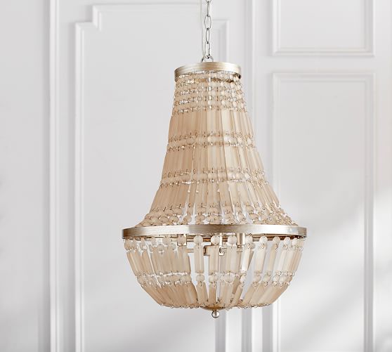 Pottery Barn SAVANNAH ANTIQUE CRYSTAL CHANDELIER pottery barn buy more save more sale