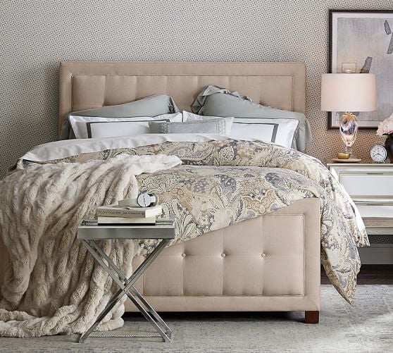 Pottery Barn SIDNEY UPHOLSTERED BED pottery barn buy more save more sale