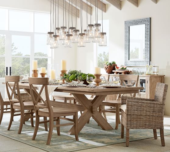 Pottery Barn TOSCANA EXTENDING DINING TABLE - SEADRIFT FINISH pottery barn sale 20 percent off july 2017