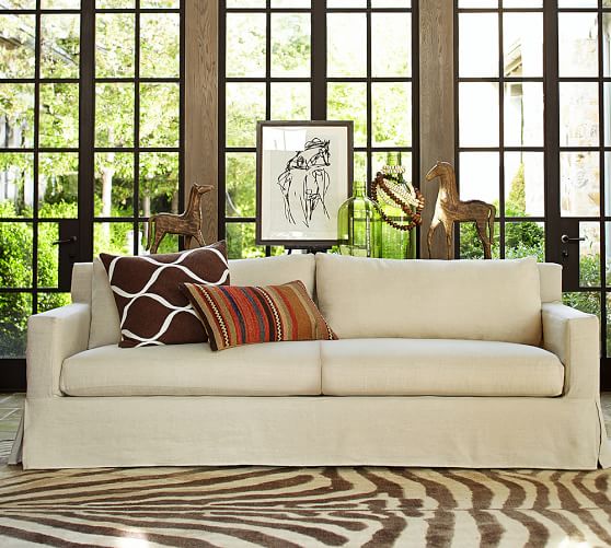 Pottery Barn YORK SQUARE ARM SLIPCOVERED SOFA pottery barn buy more save more sale