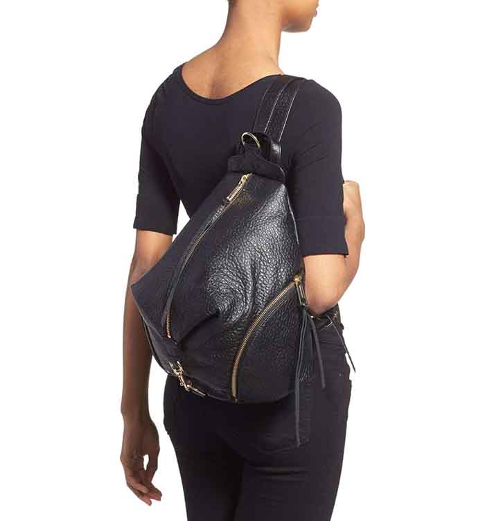 REBECCA MINKOFF Julian' Backpack Black Light Gold Hardware nordstrom designer backpacks high school college 2017