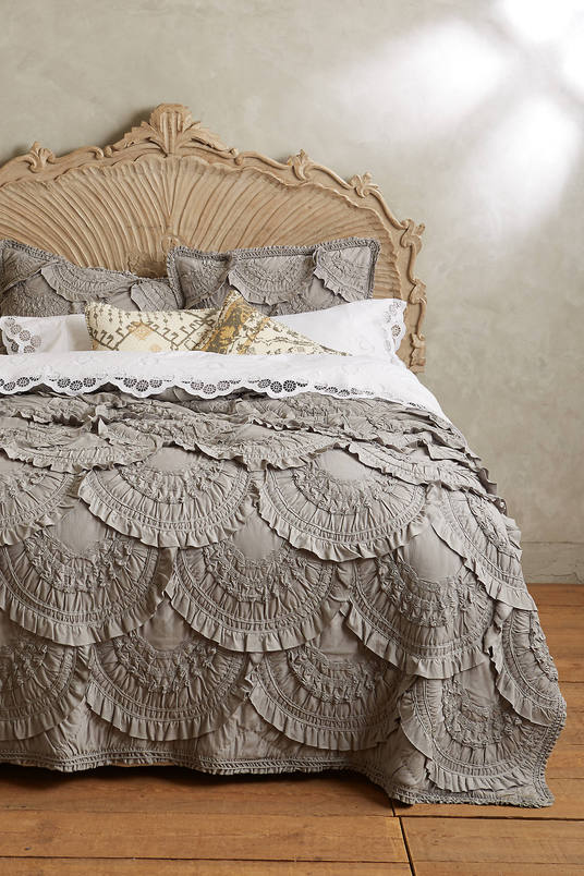 Rivulets Quilt Light Grey Anthropologie weekend sale