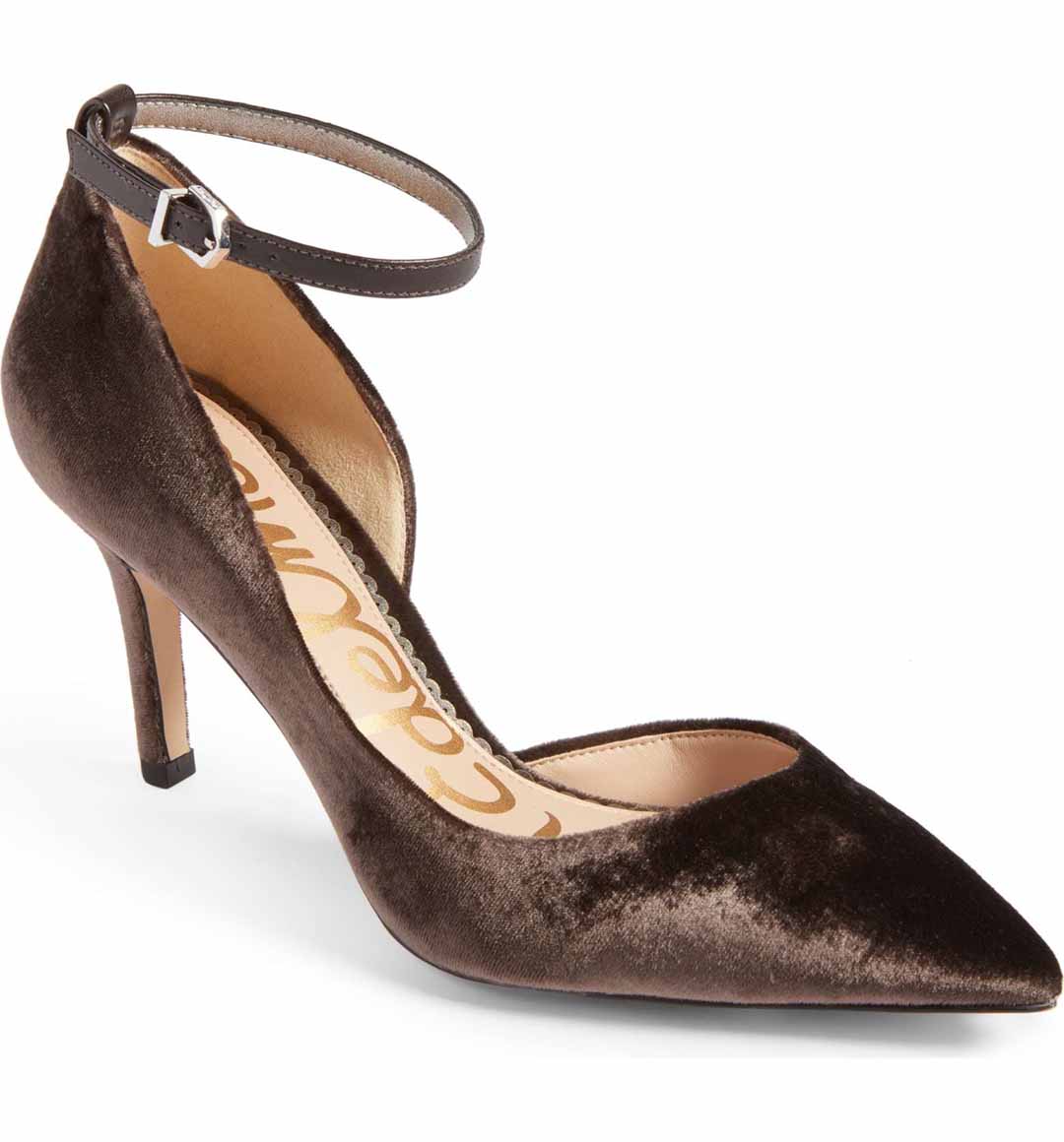 SAM EDELMAN Tia Ankle Strap Pump Oatmeal Suede nordstrom anniversary sale