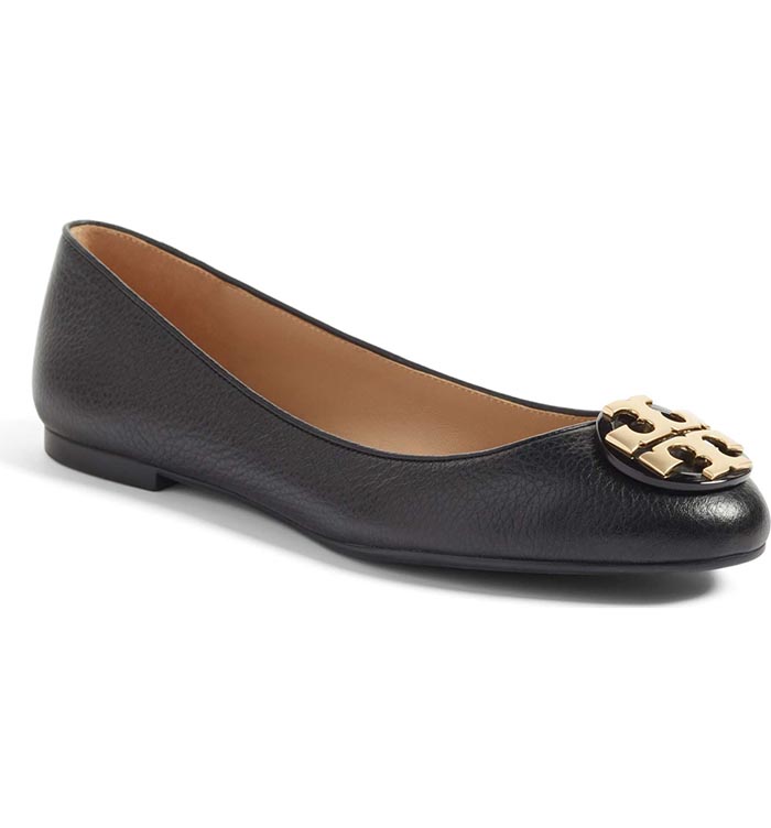 TORY BURCH Claire Ballerina Flat Black nordstrom anniversary sale 2017