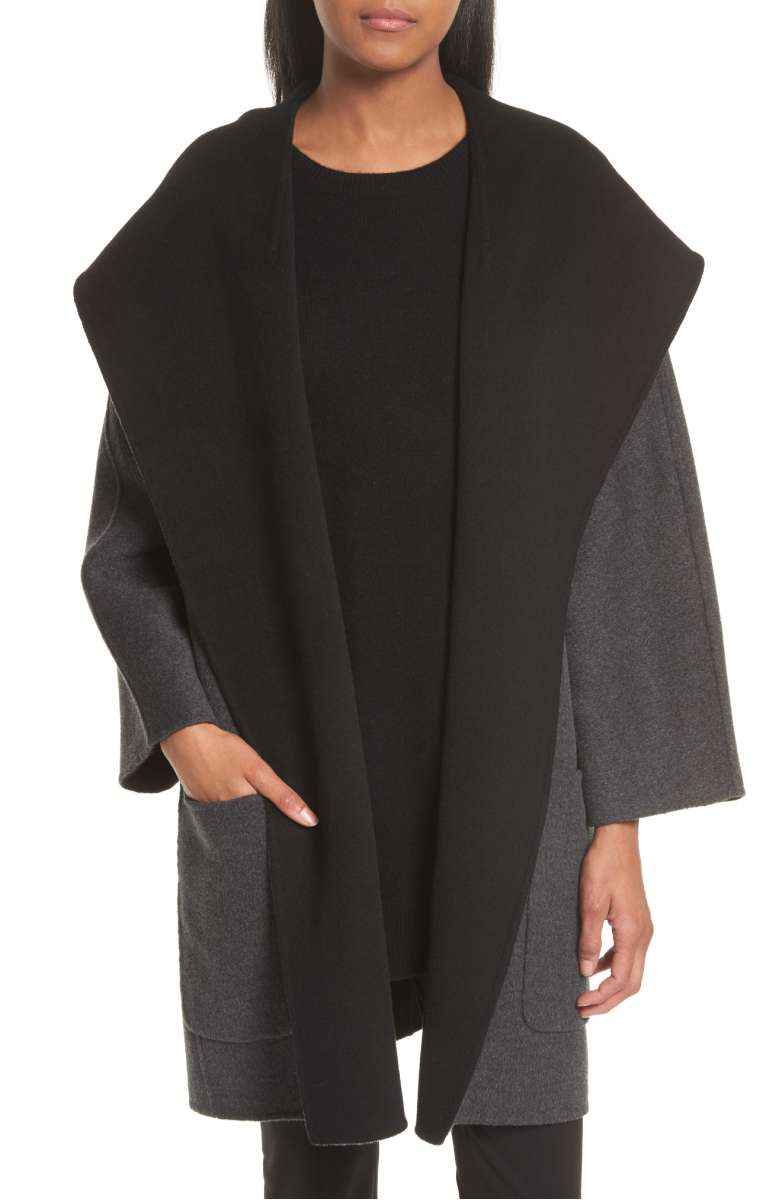 VINCE Double Face Wool & Cashmere Coat Charcoal Black nordstrom anniversary sale 2017
