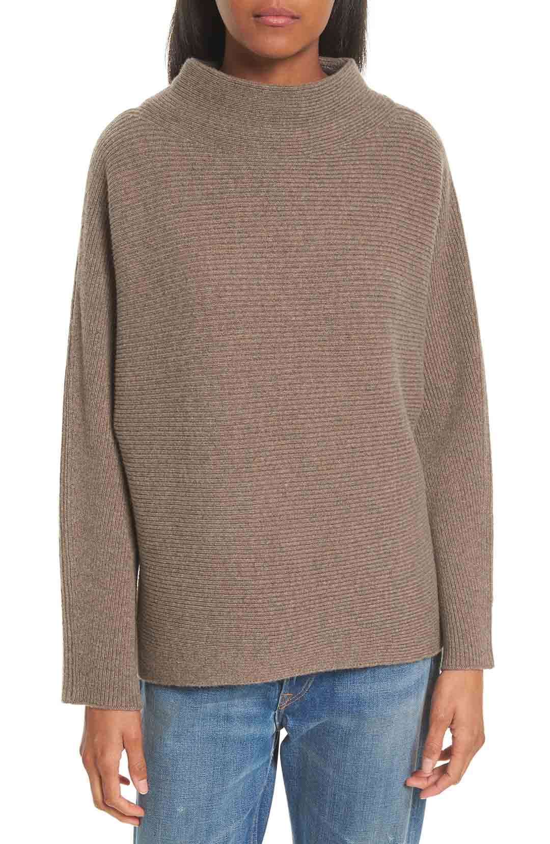 VINCE Ribbed Wool & Cashmere Sweater Heather Toast nordstrom anniversary sale