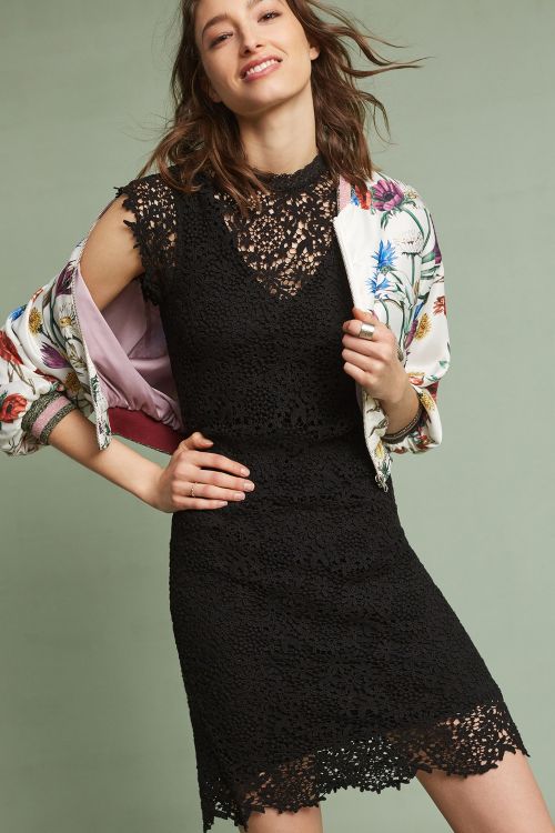 Velvet by Graham & Spencer Allegra Lace Dress Black anthropologie weekend sale