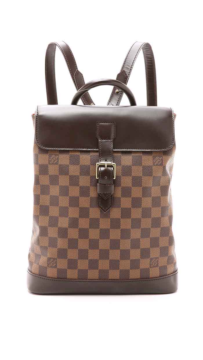 What Goes Around Comes Around Louis Vuitton Damier Soho Backpack LV Print shopbop designer backpacks 