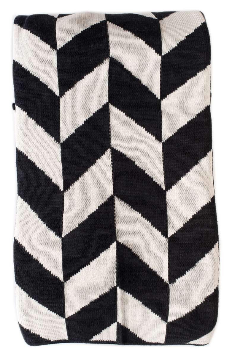 ZESTT Charles Throw Blanket Herringbone Pattern Black White Nordstrom anniversary sale 2017