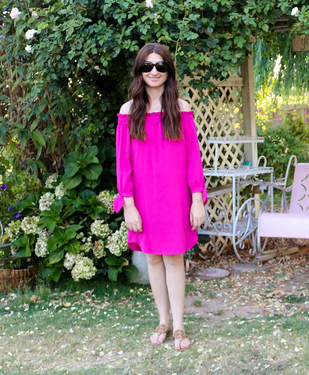 candace rose anderson blog VINCE CAMUTO Stretch Crepe Shift Dress off the shoulder dress orchid black opulent cobalt blue 2017 nordstrom anniversary sale fashion blogger picks candieandersoncom blog