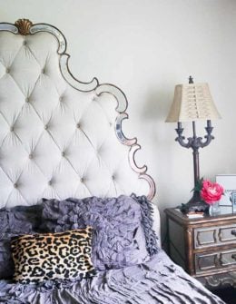 candace rose Anderson of Candie Anderson hooker furniture bristol upholstered bed georgina duvet cover bedding leopard print pillow mirrored nightstand candieanderson blog lifestyle anthropologie sale