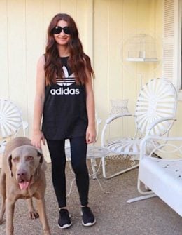 candace rose weimaraner anderson adidas original tank top muscle tank zella leggings black summer 2017 fall nordstrom anniversary sale 2017 nike juvenate se sneakers tennis shoes athleisure blog