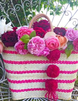 mar y sol tybee tote straw bag pom pom detail candace rose fashion blog candieanderson summer 2017 july