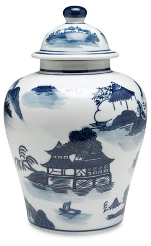 10" Lavieille Ginger Jar, Blue/White One Kings Lane 20 percent off sale