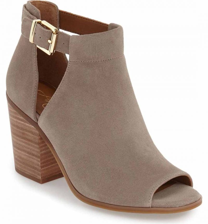 ARTURO CHIANG 'Cordeliah' Split Shaft Peep Toe Bootie Light Taupe Suede open toe booties fall 2017