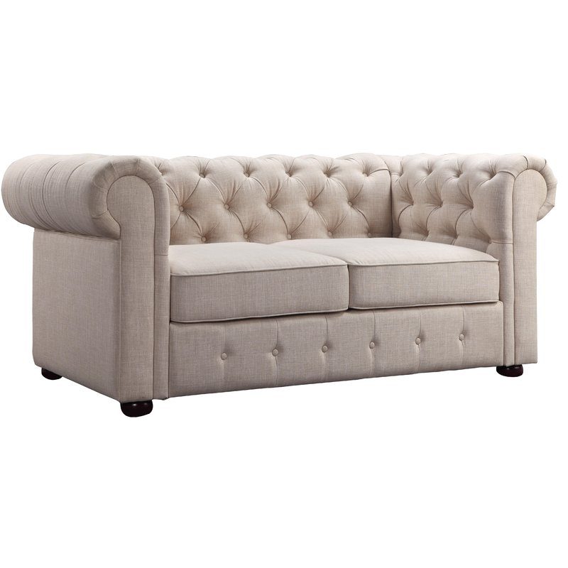 Anneliese 64" Tufted Upholstered Loveseat Beige joss and main labor day sale