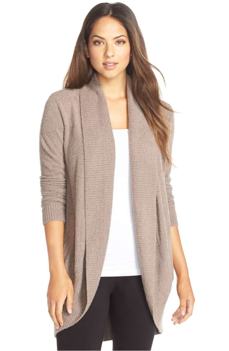 Barefoot Dreams CozyChic Lite® Circle Cardigan Indigo Color Mink lightweight cardigans fall 2017