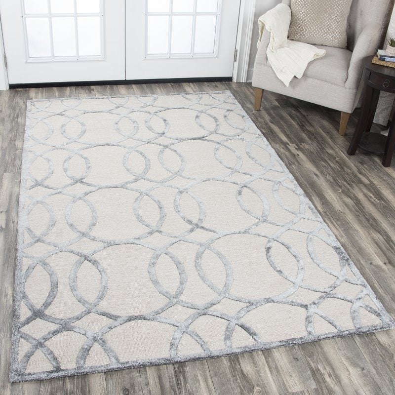Fabian Hand Tufted Wool Cream Area Rug joss and main labor day sale