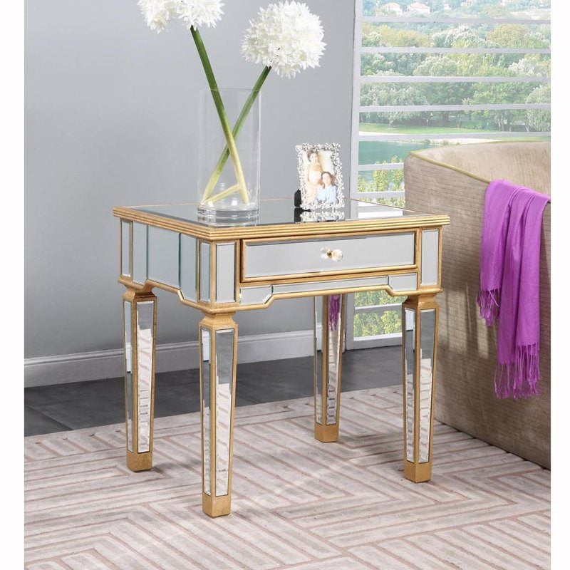Firenze Mirrored End Table Joss & Main labor day sale