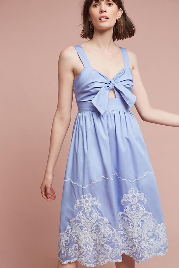Foxiedox Uma Embroidered Dress Sky Blue embroidered sundresses summer 2017