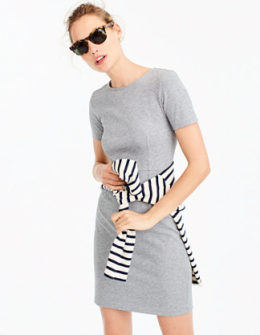 J.Crew Short-sleeve dress item G8618 hthr medium grey labor day sale