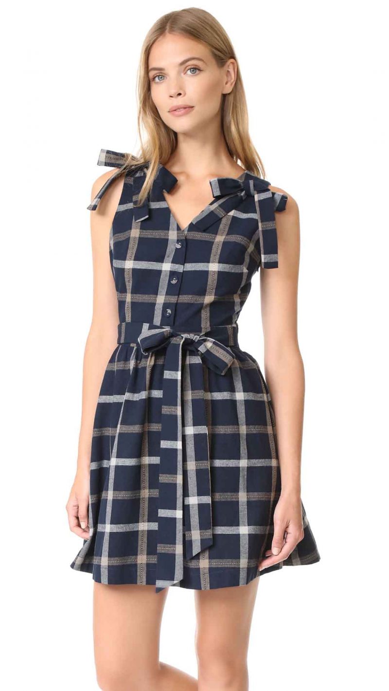 J.O.A. Plaid Dress Navy Multi shopbop summer