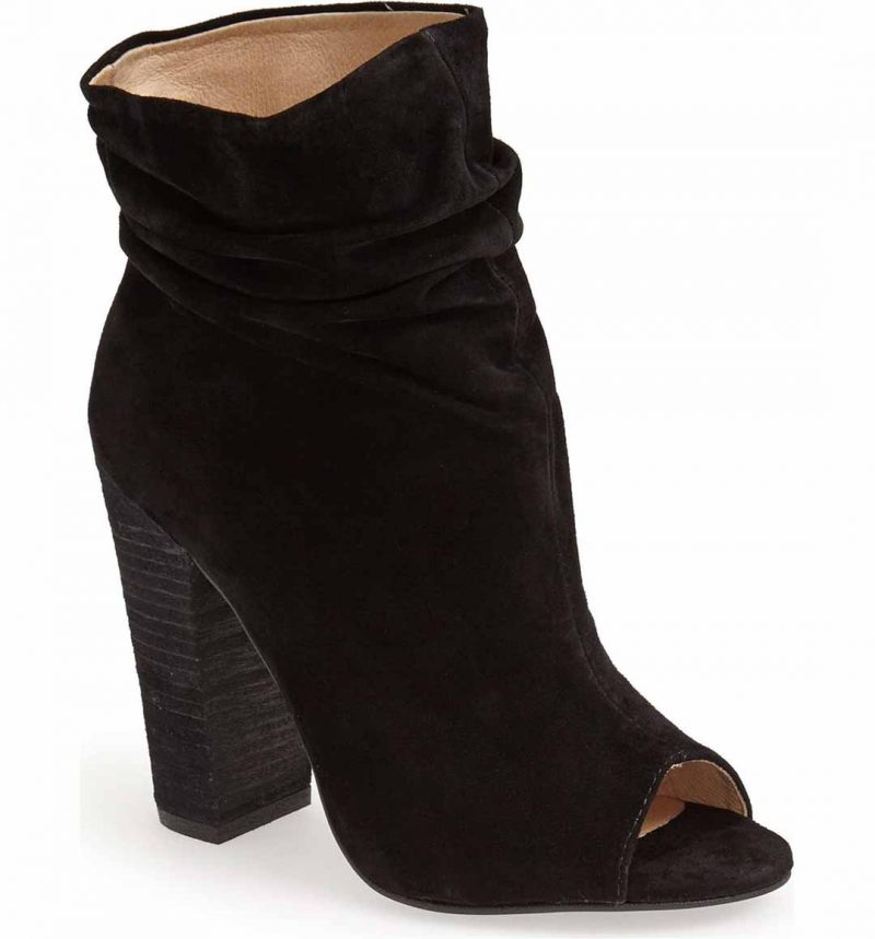 KRISTIN CAVALLARI 'Laurel' Peep Toe Bootie Black open toe booties summer fall 2017