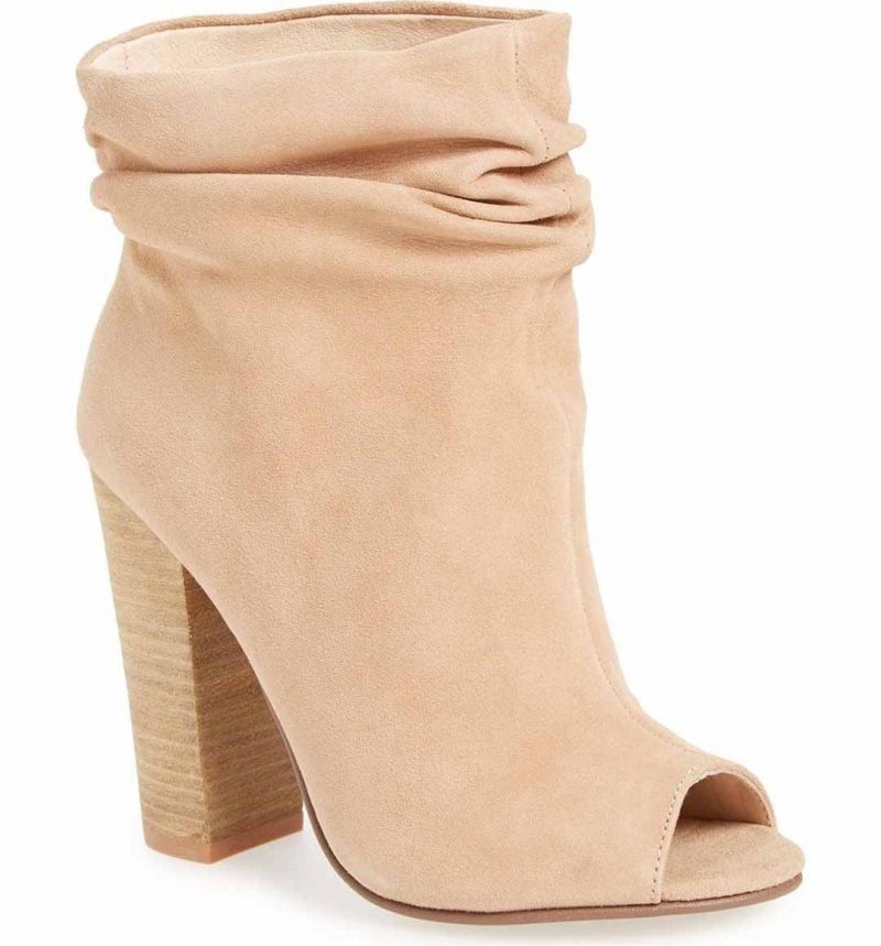 KRISTIN CAVALLARI 'Laurel' Peep Toe Bootie New Nude open toe booties fall 2017
