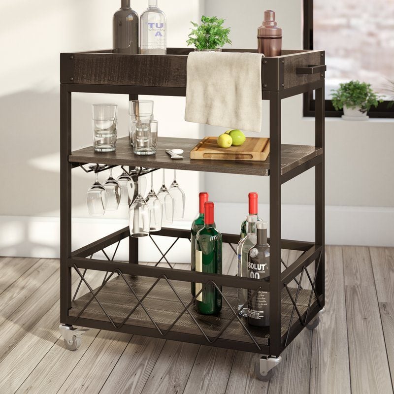 Larson Bar Cart Industrial Style joss and main labor day sale