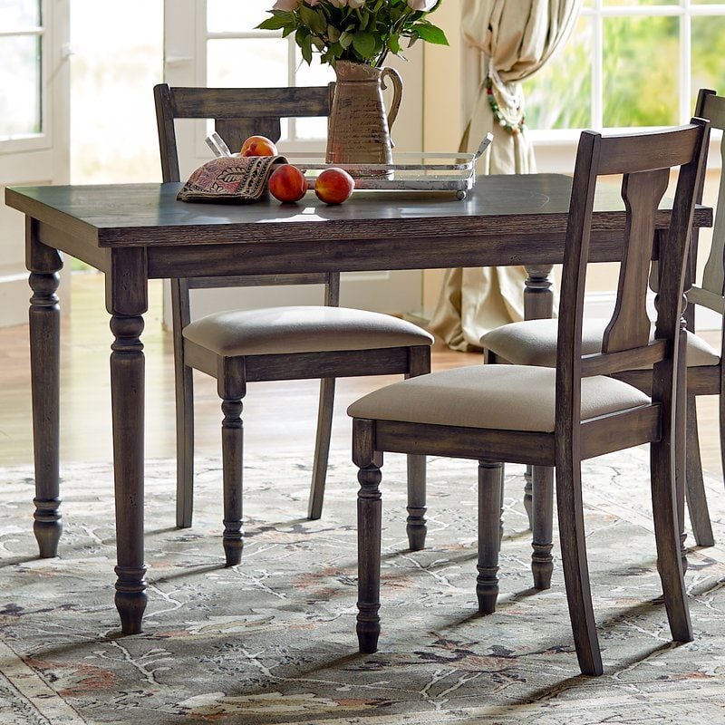 Leela Dining Table Weathered Gray Finish joss and main labor day sale