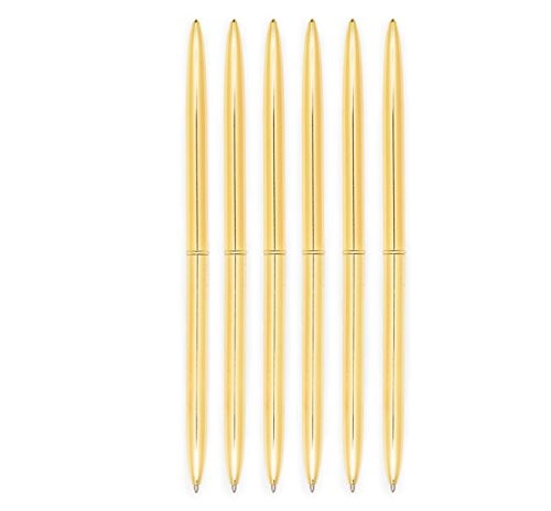 Luxye Pens Gold Pen Set 6 Piece Set - Gold Ballpoint Pen Lightweight Metal Black Ink - Gold Pens - Gold Office Supplies (Gold / Black Ink) Amazon