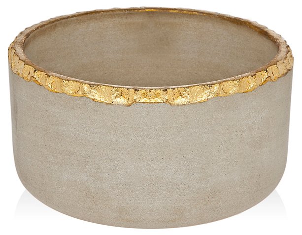Marble Salad Bowl, Stone/Gold One Kings Lane 20 percent sale