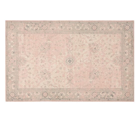 Monique Lhuillier Printed Rug Blush Pink Pottery Barn Kids buy more save more sale labor day