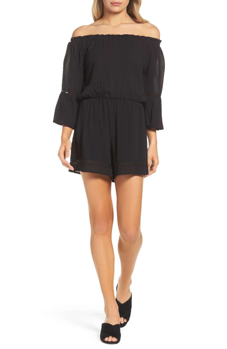 NSR Off the Shoulder Romper Black 