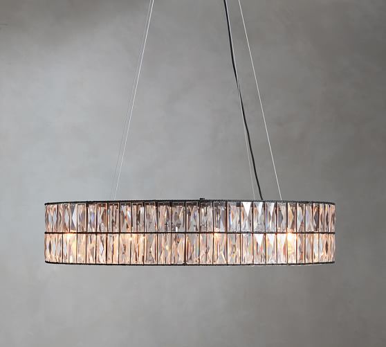 Pottery Barn ADELINE OVERSIZED CRYSTAL HOOP CHANDELIER pottery barn premier sale