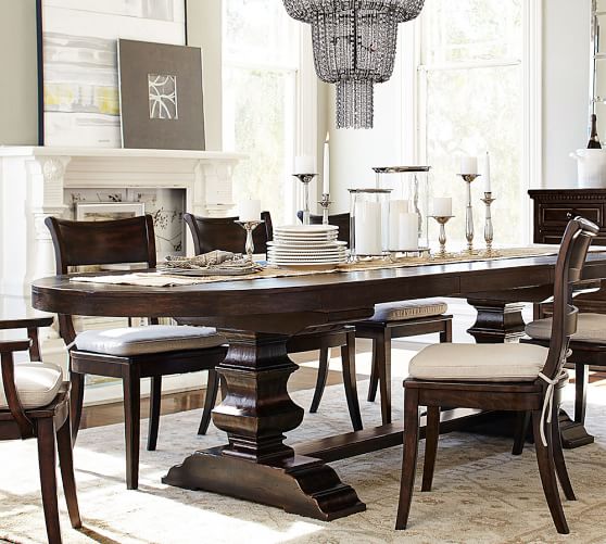 Pottery Barn BANKS OVAL DINING TABLE pottery barn premier sale