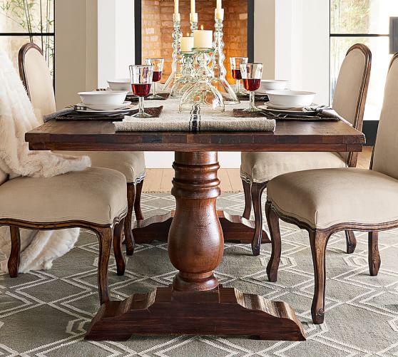 Pottery Barn BOWRY RECLAIMED WOOD FIXED DINING TABLE eco-friendly pottery barn premier sale 