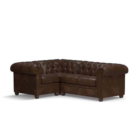 Pottery Barn CHESTERFIELD LEATHER SECTIONALS pottery barn premier sale