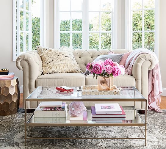 Pottery Barn CHESTERFIELD UPHOLSTERED SOFA pottery barn buy more save more sale labor day weekend