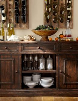Pottery Barn CORTONA BUFFET Alfresco Brown Finish sale 20 percent