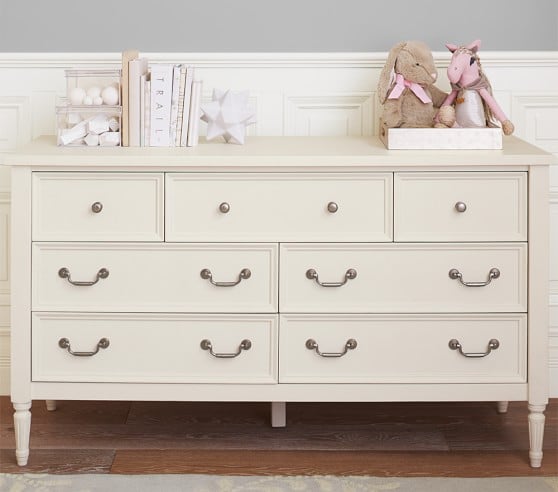 Pottery Barn Kids Blythe Extra-Wide Dresser Vintage Simply White buy more save more sale labor day