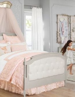 Pottery Barn Kids Blythe Tufted Bed Vintage Simply White buy more save more sale labor day