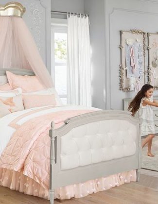 Pottery Barn Kids Blythe Tufted Bed Vintage Simply White buy more save more sale labor day